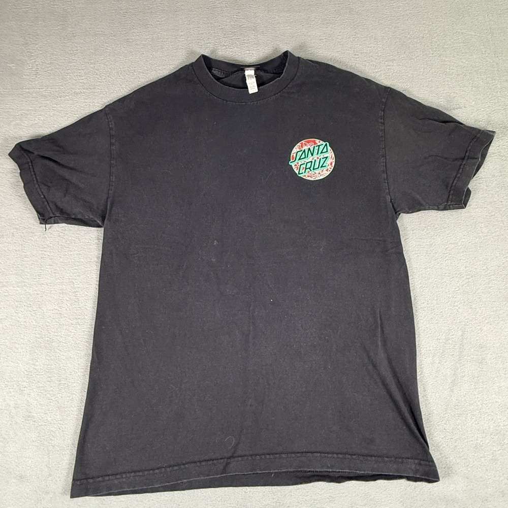 Santa Cruz Skateboards Logo Graphic‎ T-shirt Men Large Black Short Sleeve